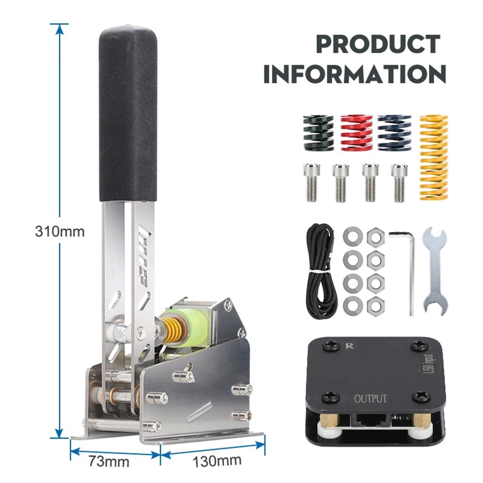 zwijacz tłoczków hamulcowych Sim Rui do USB Simracing Hamulec ręczny Drift Dźwignia hamulca ręcznego Racing Kokpit Gra Kierownica Symulator Hamulce narzędzi do zacisków hamulcowych(Black 200KG)