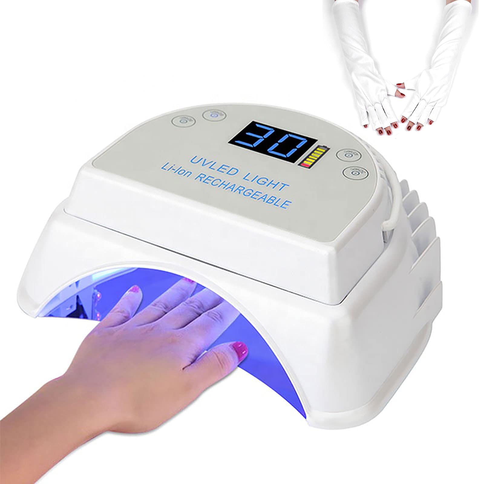 Lámpara de Uñas LED Inalámbrica Profesional de Alto Rendimiento Recargable de 64 W Luz de Curado de Uñas de Gel UV LED Herramienta de Arte de Uñas