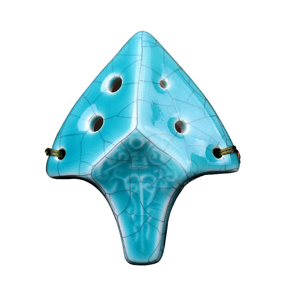 HCZKIUJY Professional 6 Hole Alto C Ocarina Ceramic Masterpiece Collectible Woodwind Instruments Flute Ocarina Beginners Treble C Send To Students Adults Custom Models Mini C
