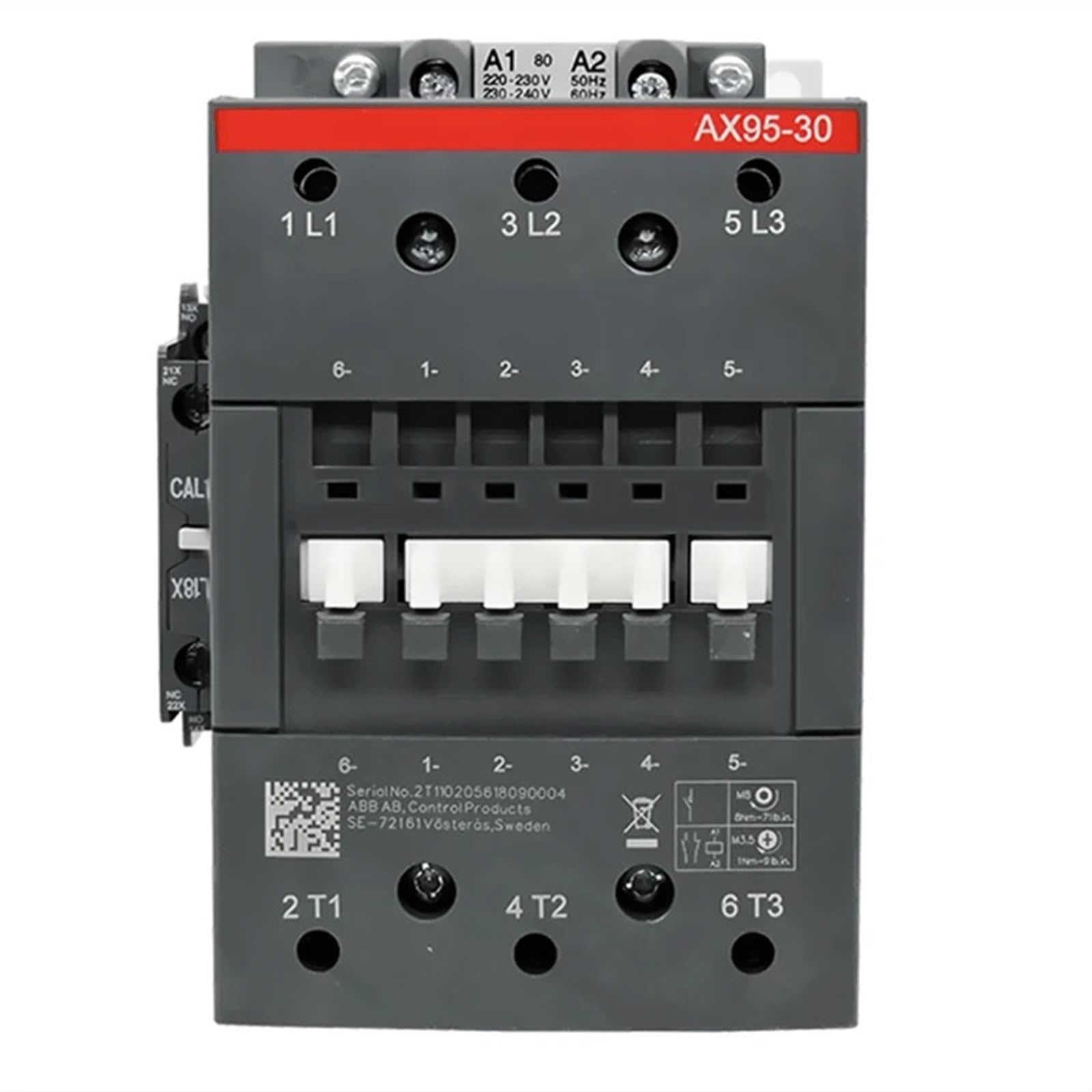 Contacteur AC AX95-30-11 évite les surcharges moteur 95A 3 pôles bobine 380V