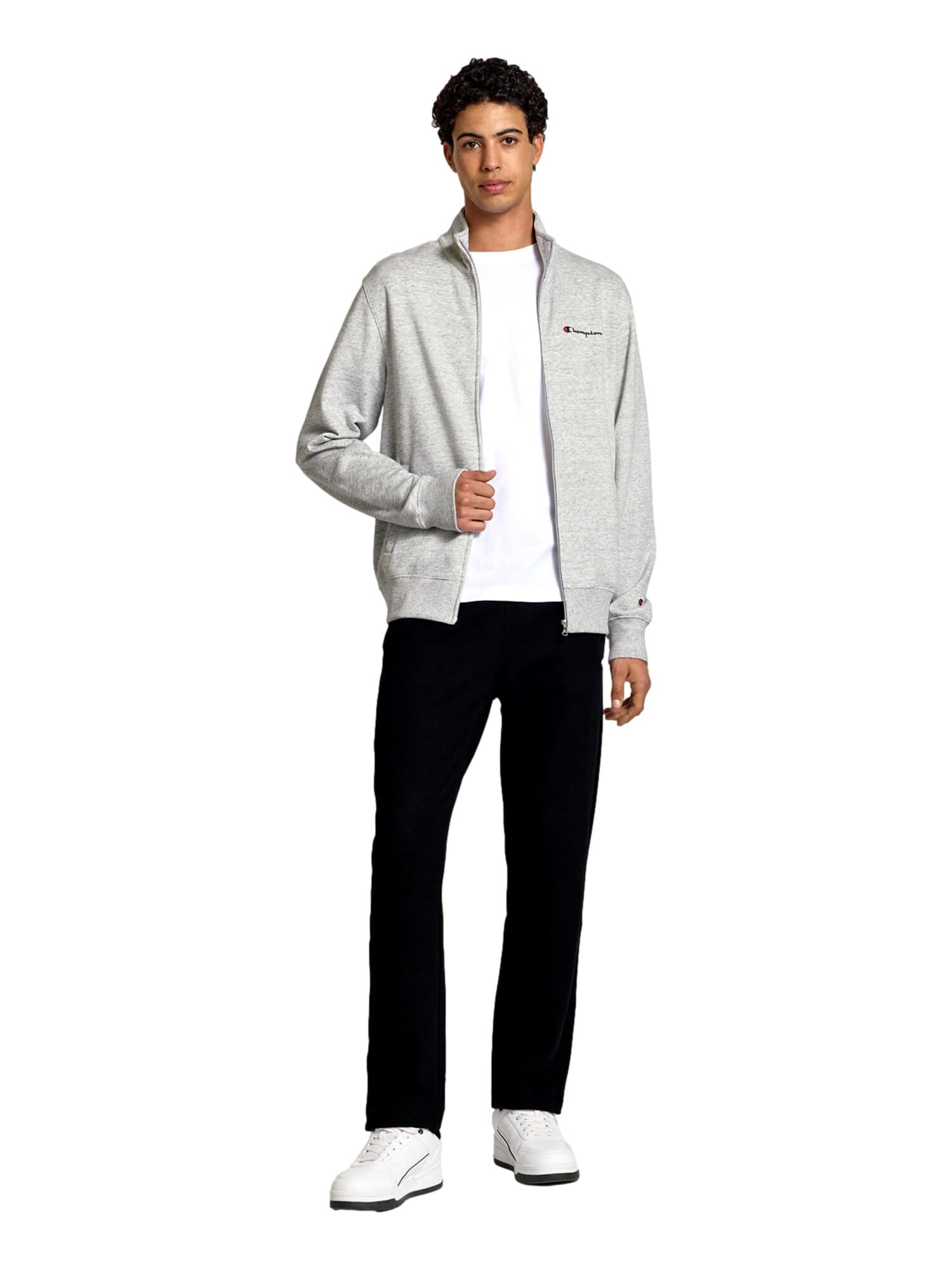 Champion Męski Legacy - ICONS Sweatsuit małe logo, szary (EM021), S, Szary (EM021), S