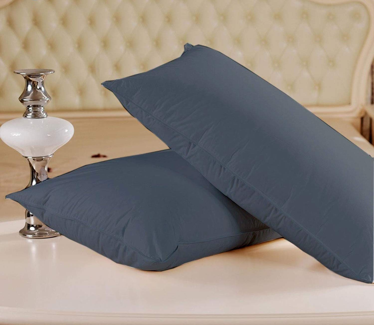 Jewear 5 Star Hotel Quality Soft & Fluffy Microfiber Filler Luxurious Sleeping Pillow Grey Size 20" x 36" Set of 2 Pcs. (B082FLQFXQ) Amazon Price History, Amazon Price Tracker