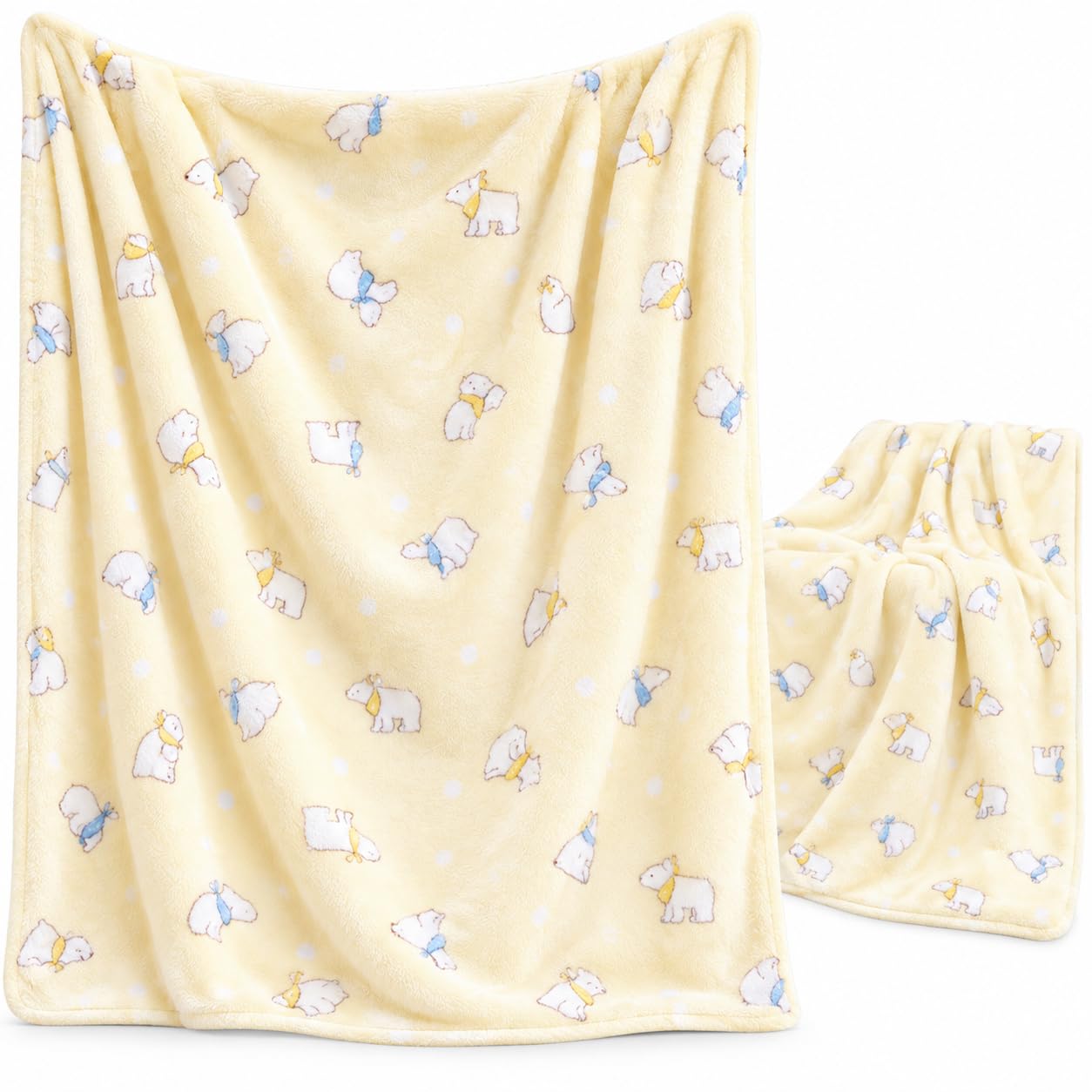 Teddy Pastel Floral Print Throw Blanket, 2027 Cozy Bear Pastel Blanket