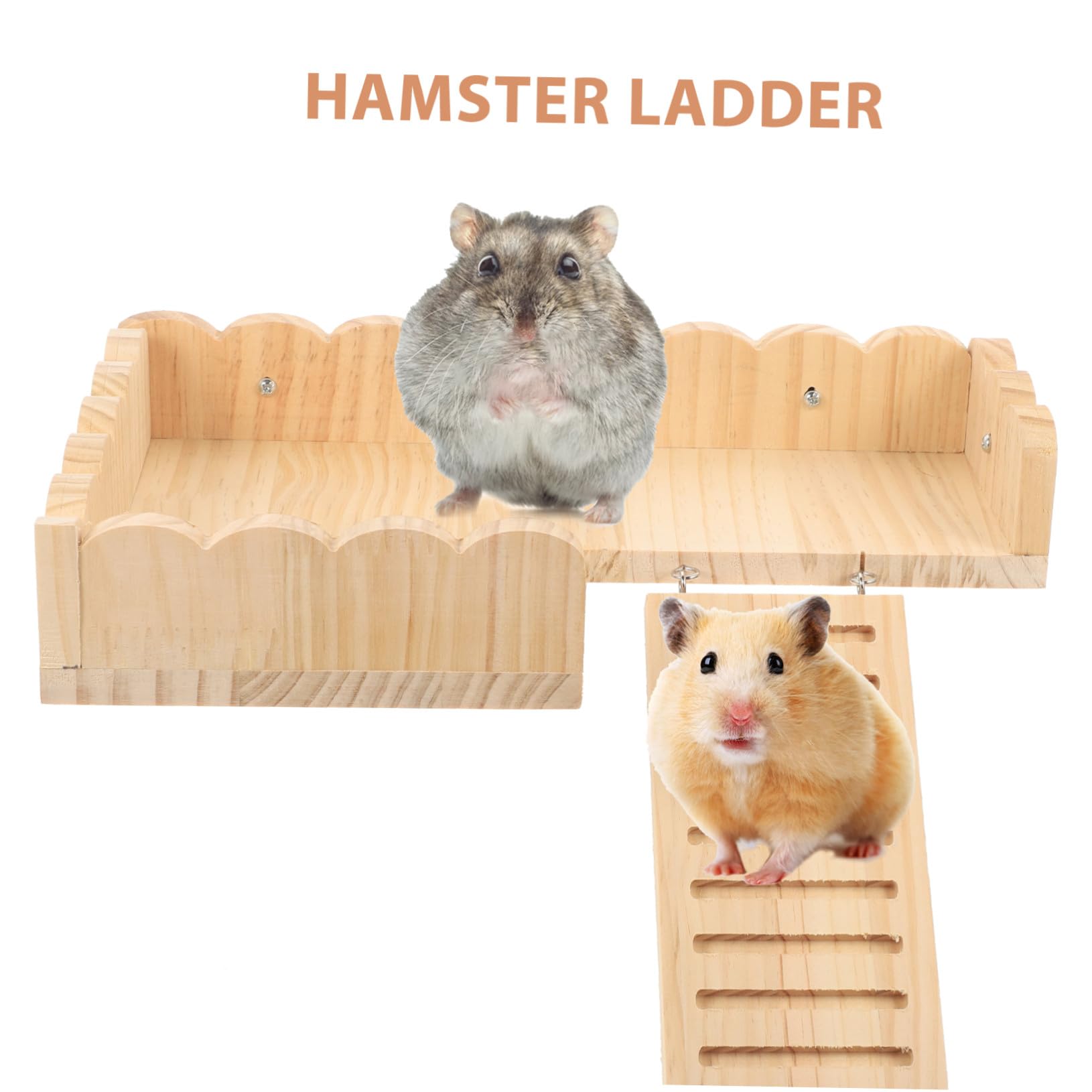 Hamsterplattform mit Leiter für Käfig Meerschweinchen Kleintier Zubehör Einfache Montage und Stabiler Halt