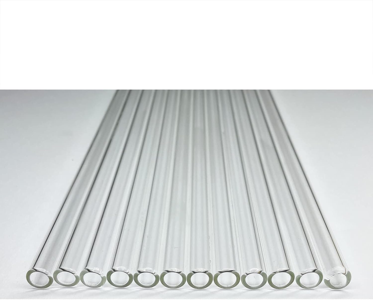 Glass tubes 12 Piece, 8 Inch Long Borosilicate Glass Tubes OD 12 mm Thickness 1.5 mm Industrial Glass Tubing for Tall Cups (12mm / Clear)