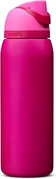 Owala FreeSip Insulated Stainless Steel Water Bottle with Straw, BPA-Free Sports Water Bottle, Great for Travel, 40 Oz, Read My Lips