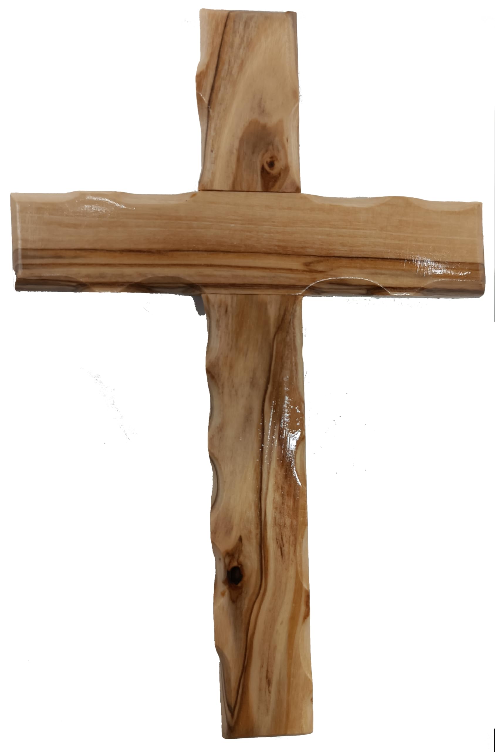 Cruz de pared lisa de madera de olivo de 6.2 Cruz colgante hecha a mano cristiana de Belén Tierra Santa Decoración de regalo CRS052 7