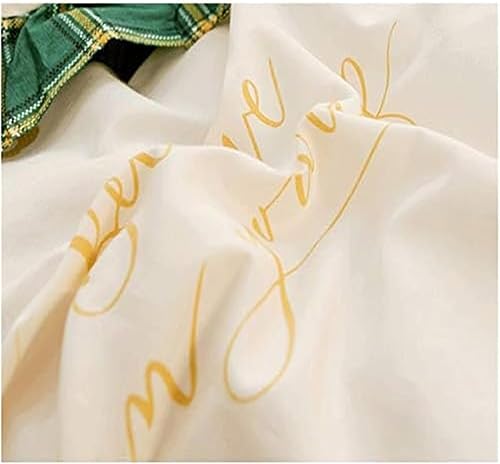 Miniatura 5 de Edredones 100% algodón con estampado de flores pastorales de 4 piezas, juegos de ropa de cama tamaño King, juego de funda de edredón individual,