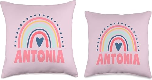 Miniatura 3 de Antonia Name Custom Woman Myth Legend Pink Birthday Party Throw Pillow, 16x16, Multicolor