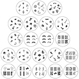 Bundle Monster Nail Art Nailart Polish Stamp Stamping Manicure Image Plates Accessories Set Kit 21pc