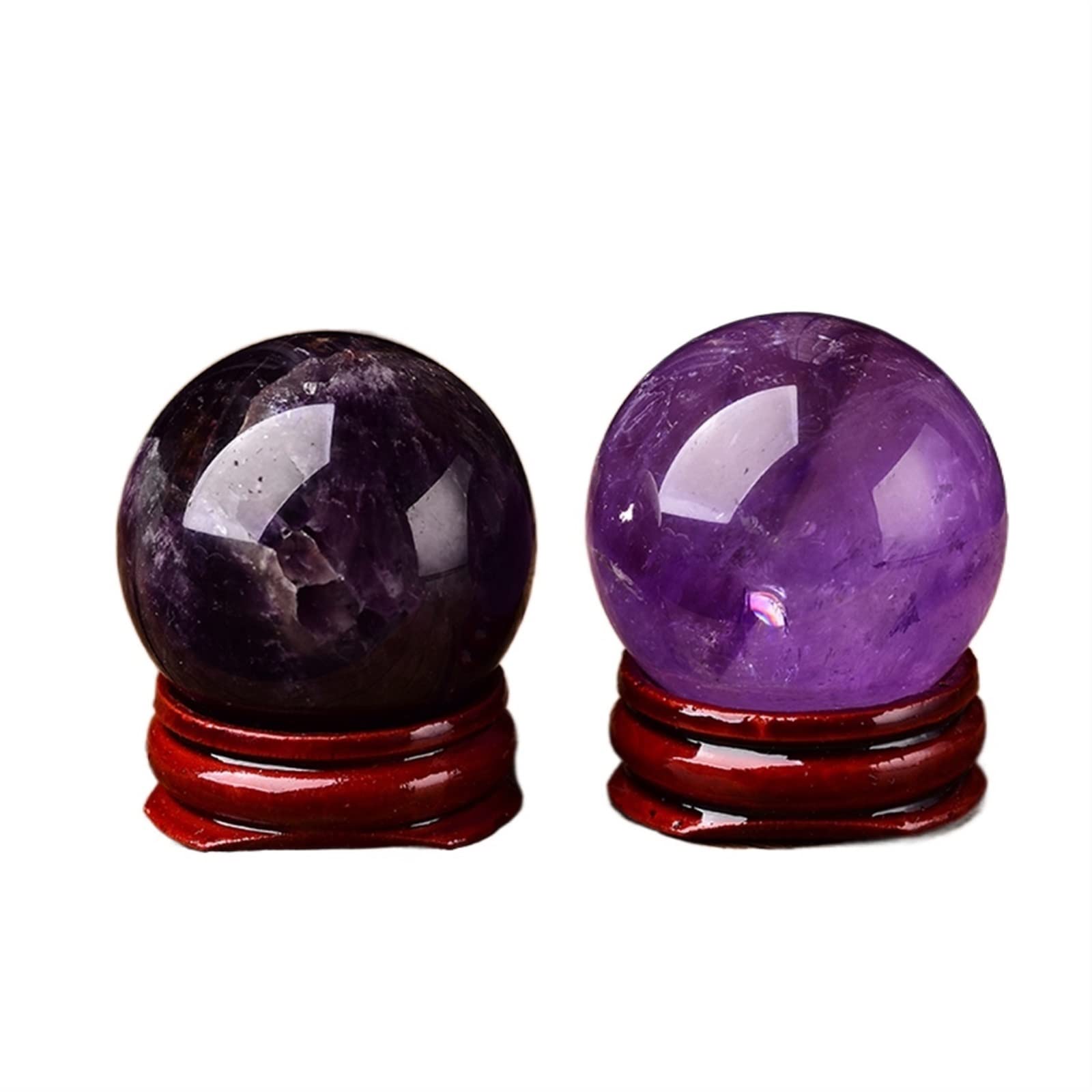 Adornos morados de bola de amatista natural para regalar en ocasiones especiales