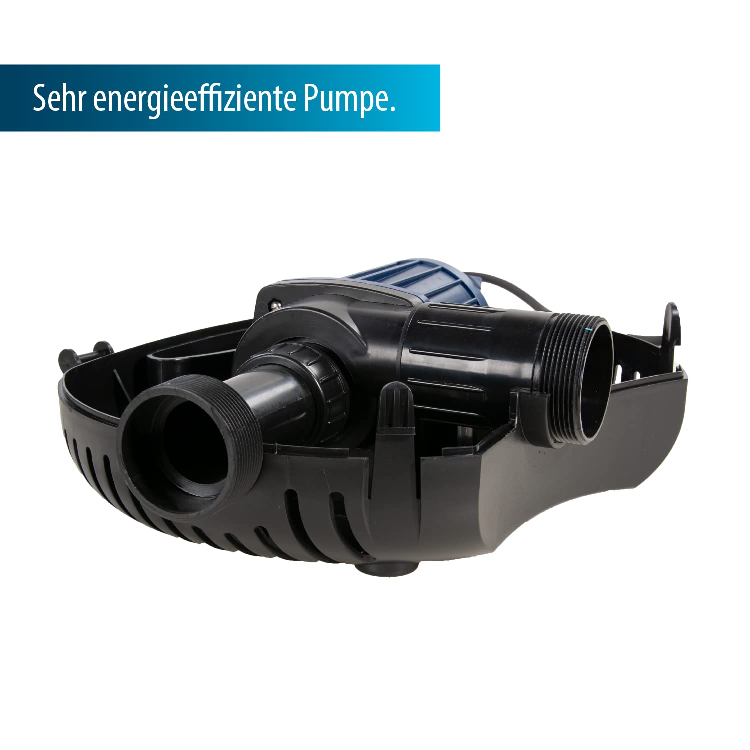 AquaForte O-Plus Vario 10.000 S, mit externer Steuerung, Durchfluss 6 bis 10 m3/ Stunde, Maximale Förderhöhe 5.5 m, 34-85 Watt, Zulauf 1½ zoll + 2 zoll, Ablauf 2 zoll, mit Trockenlaufschutz