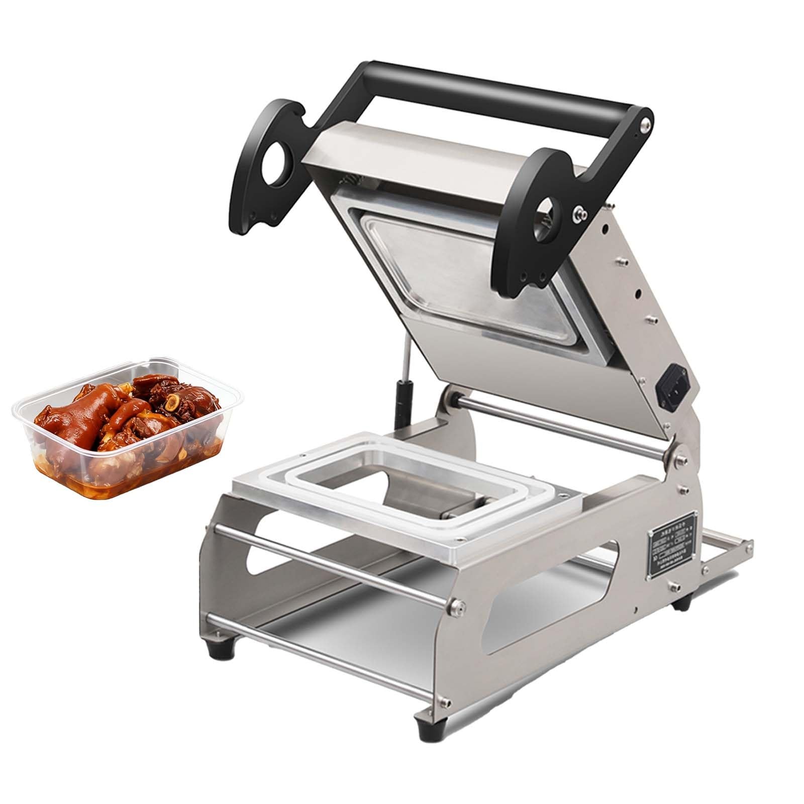 Machine De Scellage De Barquettes En Acier Inoxydable, Machine De Thermoscellage De Qualité Commerciale, Avec Contrôle De La Température, Rendement De 7 À 8 Fois/Minute, Petites Cuisines