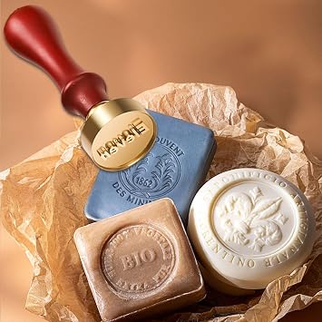 Custom Soap Stamp - Personalised Logo Soap Stamp for Homemade Soap,Creating Unique Designs,Handmade Soaps Imprint Signature Stamps,DIY for Soap Crafter Maker,Gifting B Soap Stamp