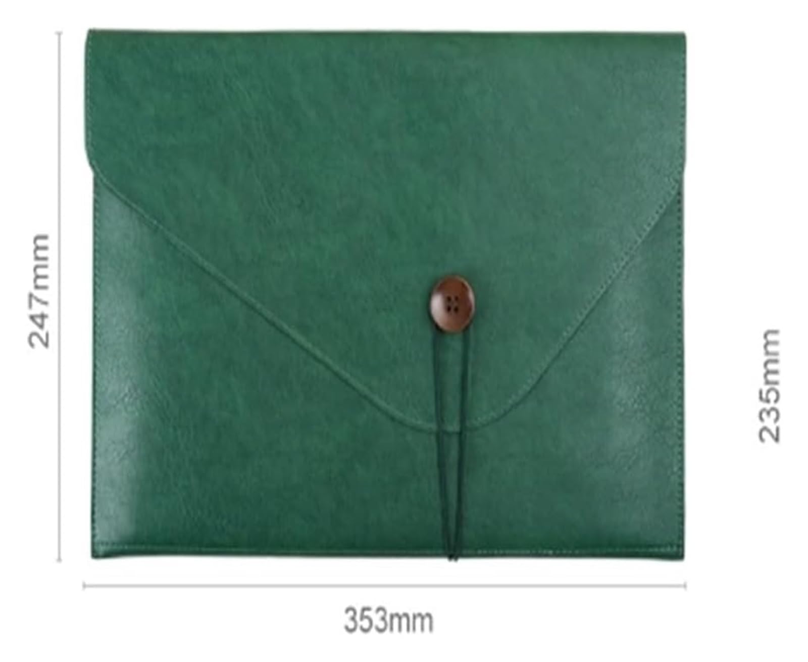 Etui na dokumenty ze skóry PU, Skórzany organizer na dokumenty, koperta, teczka, organizer, wielokolorowy, 247 x 353 x 235 mm, opakowanie 3 szt.(Brown)