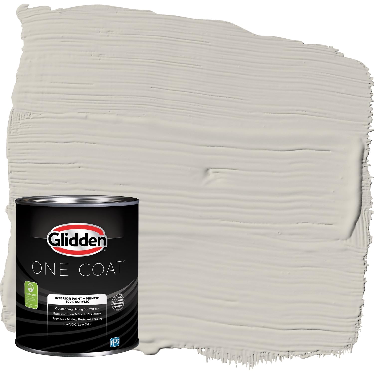 Glidden One Coat Swirling Smoke Beige Eggshell Paint