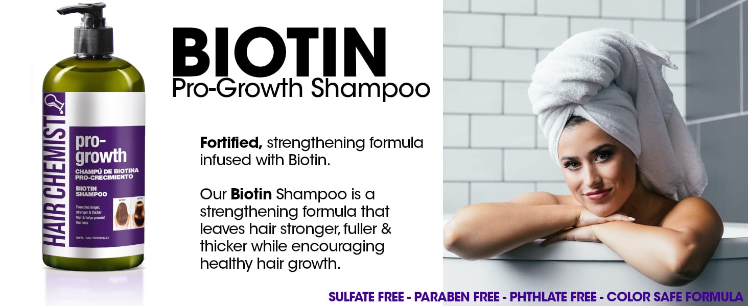 Hair Chemist Pro-Growth with Biotin Shampoo 33.8 oz. & Conditioner 33.8 oz. 2-PC Gift Box - Image 5