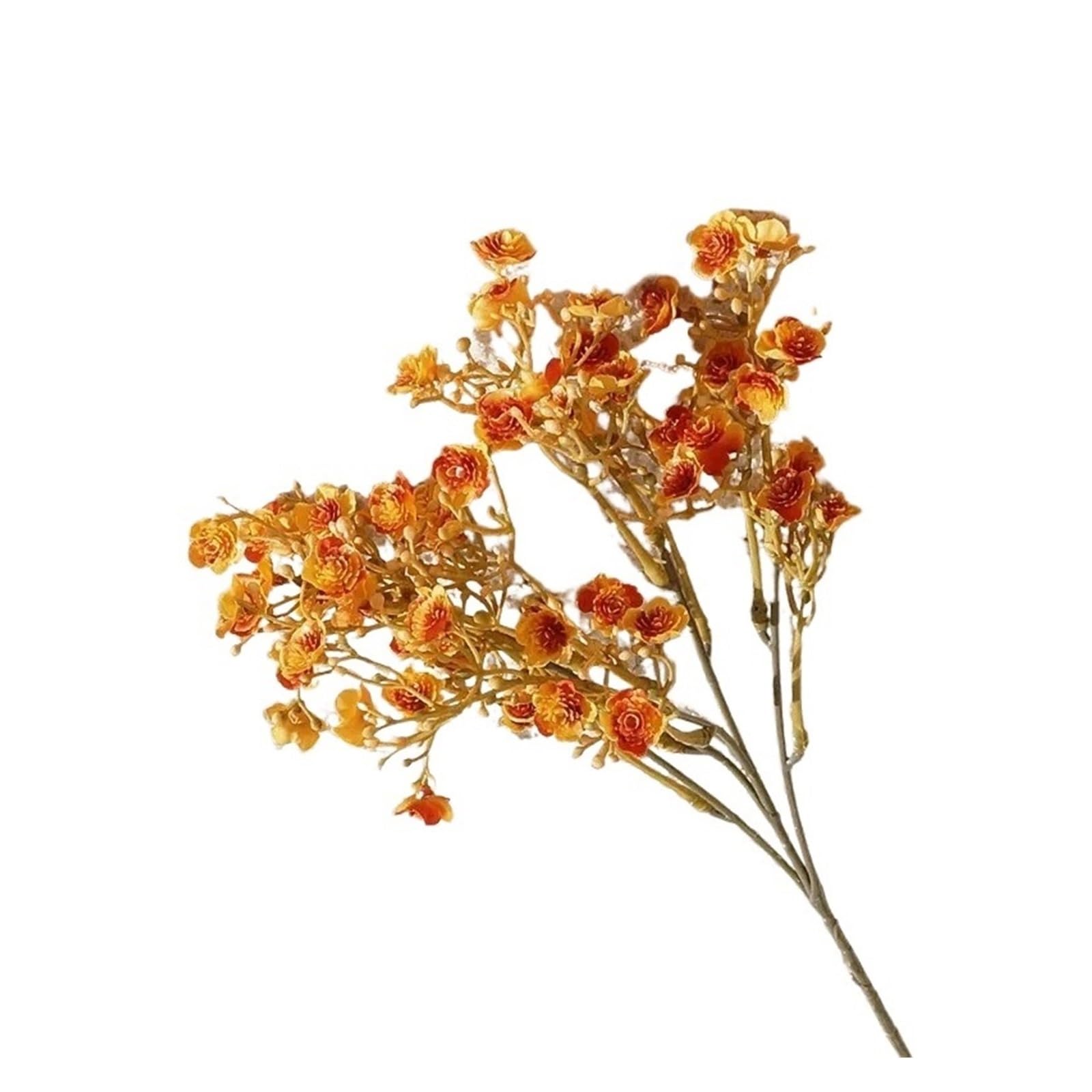 Casetlong 6Pcs Autumn Artificial Flowers Bouquet Accessories Fake Home Decor Wedding Party Floral(Autumn orange)