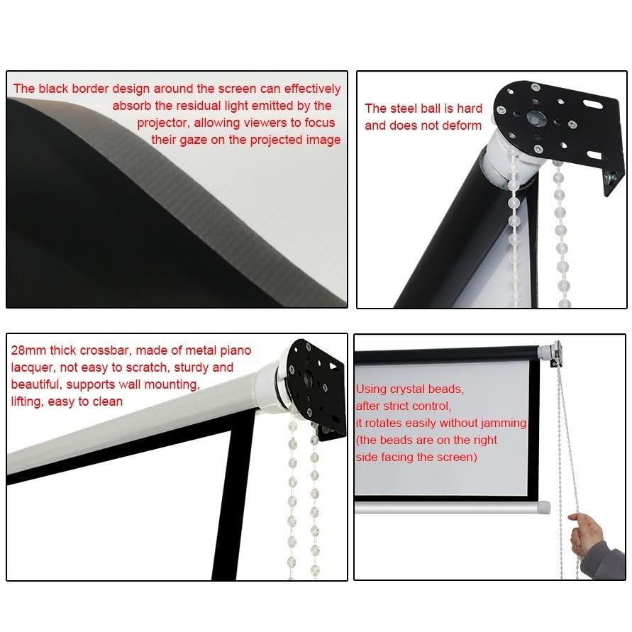 Projectieprojectiescherm Met Standaard 100 Inch HD 4K Outdoor Indoor Projectiescherm Snel Opvouwbaar Draagbaar Filmscherm 16 9 Voor Thuisbioscoop Camping En Vrijetijdsevenementen Zwart P 010341302063