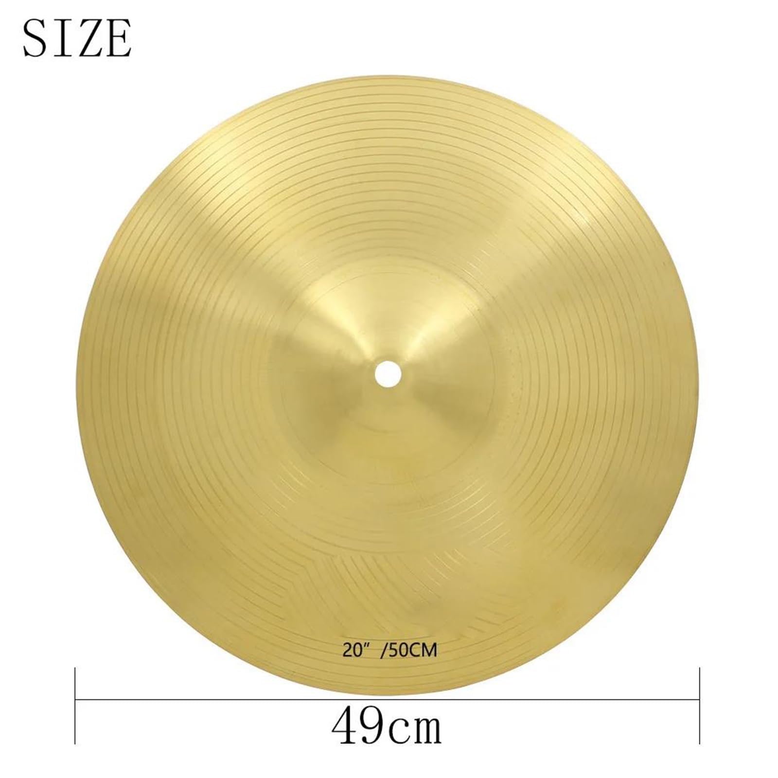 Miłośnicy Muzyki Talerz 18/20 Calowy Bęben Crash Talerze Akcesoria Perkusyjne Stop Brązu Mosiądz Części Instrumentów Muzycznych(20 Inch)