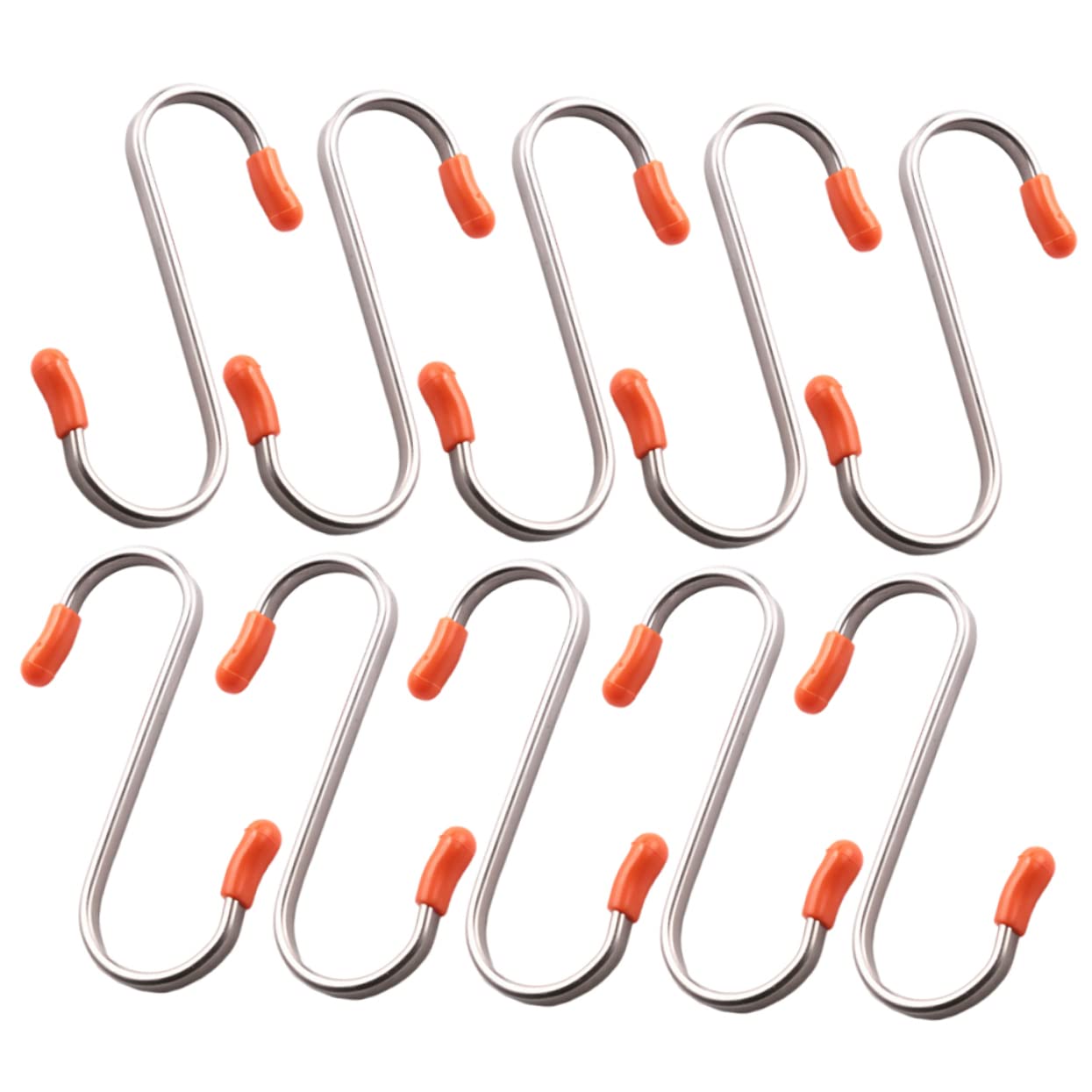 LYGXWJFC 10 Ganchos de Acero Inoxidable para Toallas, Ganchos Resistentes para Esferas Navide?as, Ganchos Planos en Forma de S, Ganchos de Metal para Toallas, Ganchos en Forma de S, Ganchos de Metal