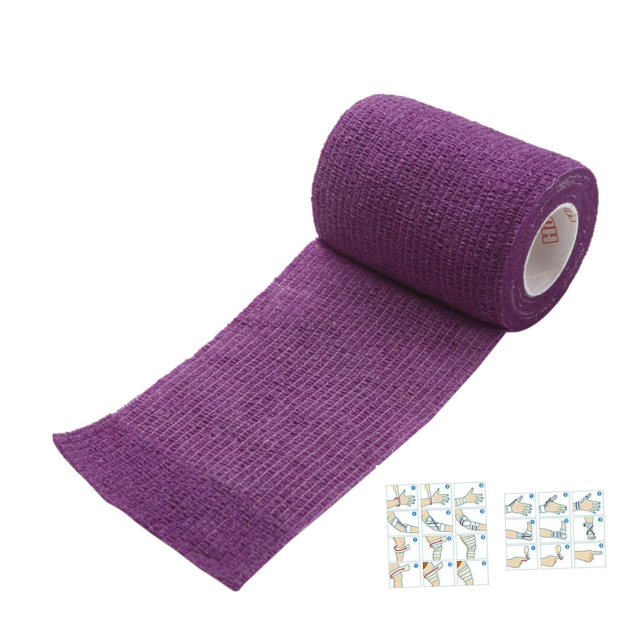 MOLUCKFU 6 Rolls 7.5x450cm Elastic Compression Wrap Bandages Medical Self-Adhesive Athlete's Essential Comfortable Cotton Easy to Use Wrap