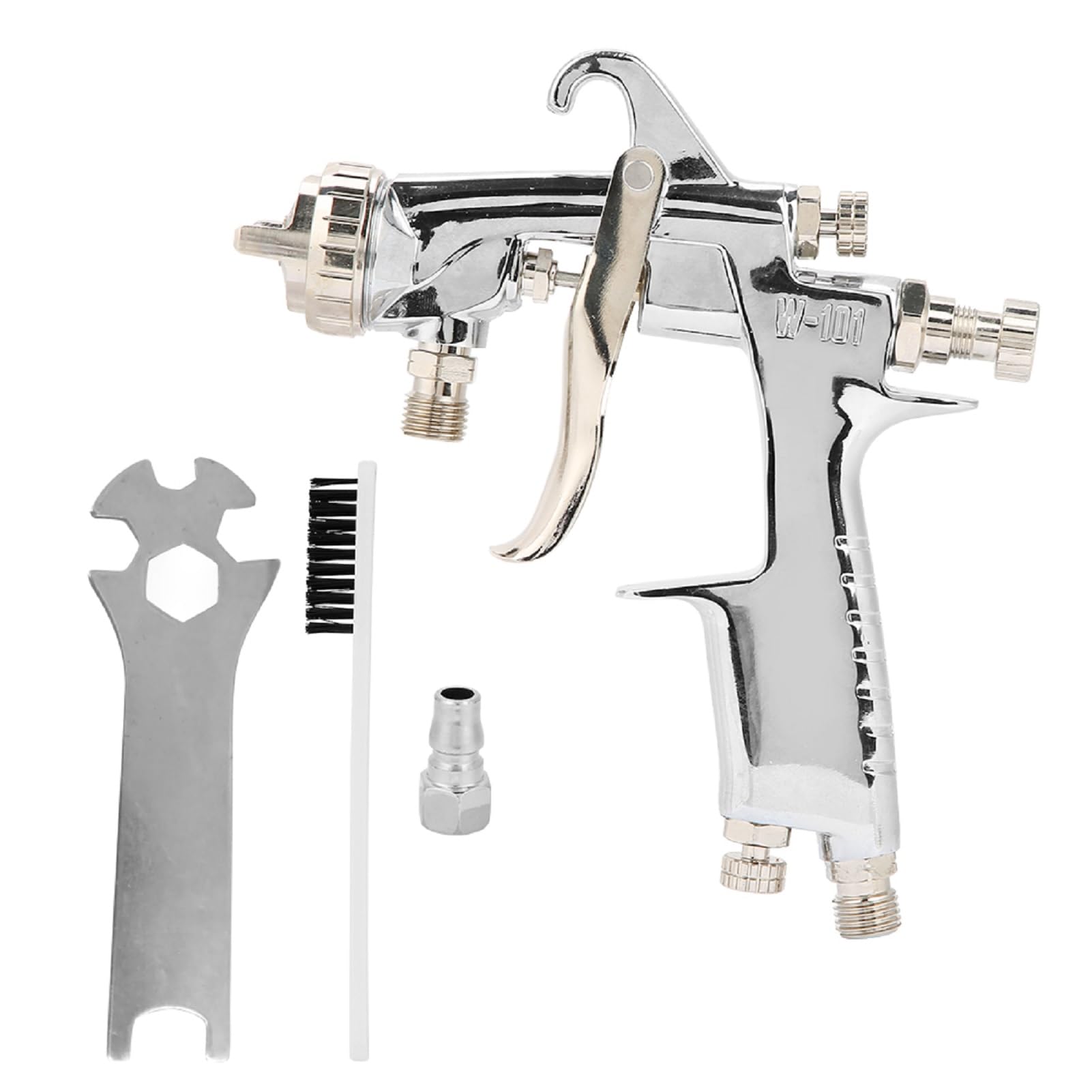 DEWIN Pistola Pulverizadora de Aire Comprimido, Boquilla de 1.5mm Modo de Alimentación Por Succión Pistola Pulverizadora de Pintura Neumática Herramienta de Pintura Neumática para Pared y Automóvil