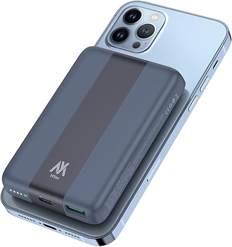 Banco de energía magnético para iPhone, cargador portátil inalámbrico de 10000 mAh, batería USB con PD de 20 W de carga rápida, cargador de teléfono