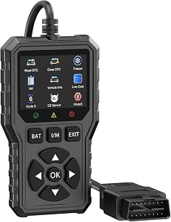 OBD2 Scanner, OBD Scanner with Upgrade Battery Tester, Car Diagnostic Tool, OBD Reader, Check Engine Light & Emissions Readiness, Mode 8 & I/M &Mode 6 Readiness, Auto Check Tool for OBD Car Since 1996