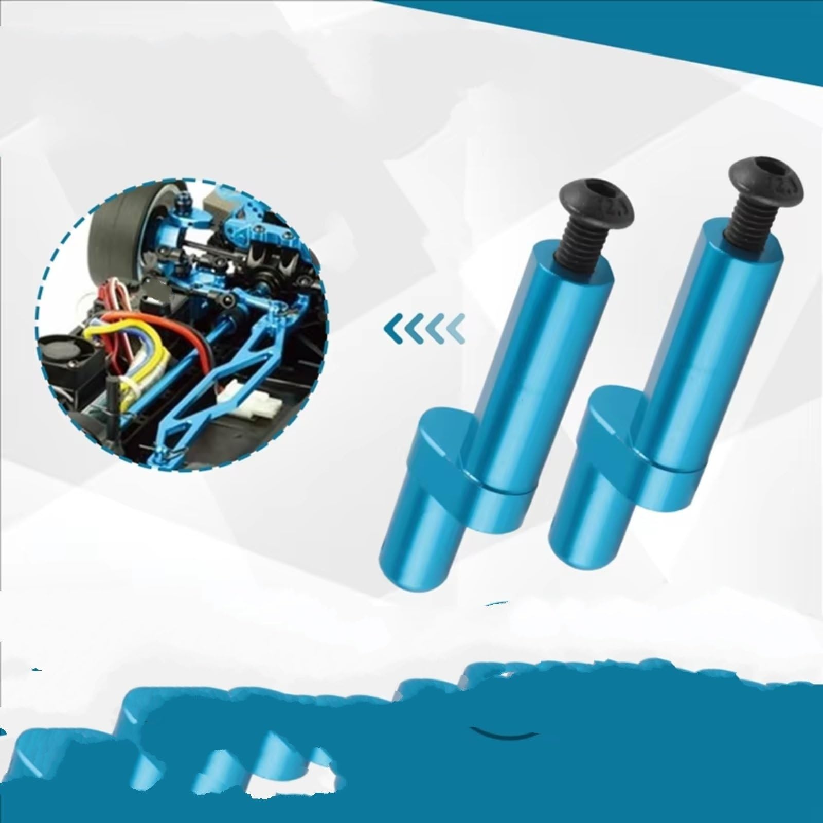 Composants Auto RC Compatible avec Tamiya pour TT-02 1/10, Pièces De Rechange De Mise À Niveau De Voiture Télécommandée, 2 Pièces, Support De Fixation De Plaque De Batterie en Métal