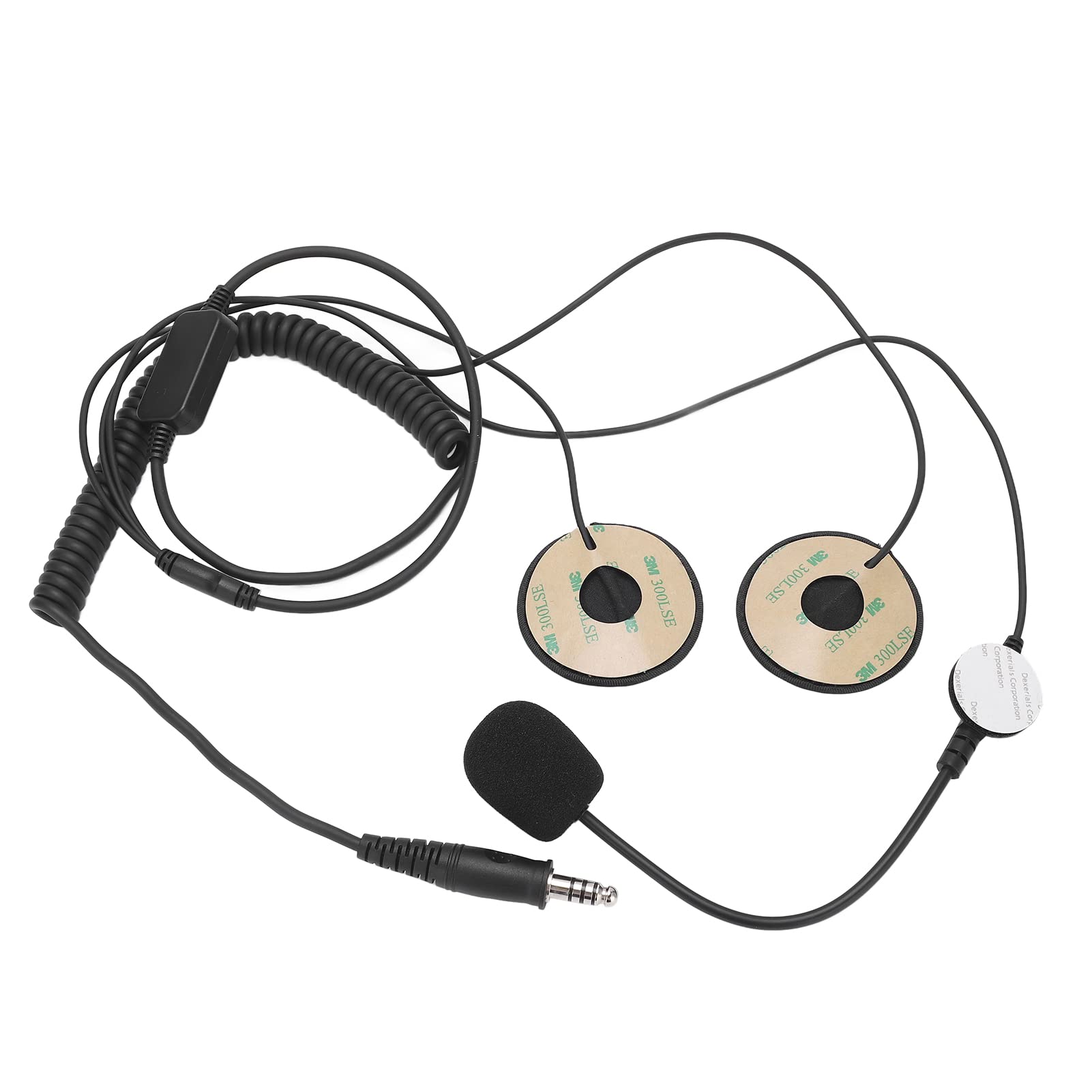 Kit Cuffie Casco con Microfono a Riduzione Dinamica del Rumore Cavo Estensibile 2m per Caschi Integrali Design Ergonomico