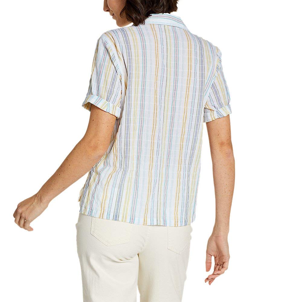 Eddie Bauer Women's Packable Camp Shirt, Vanilla, Medium