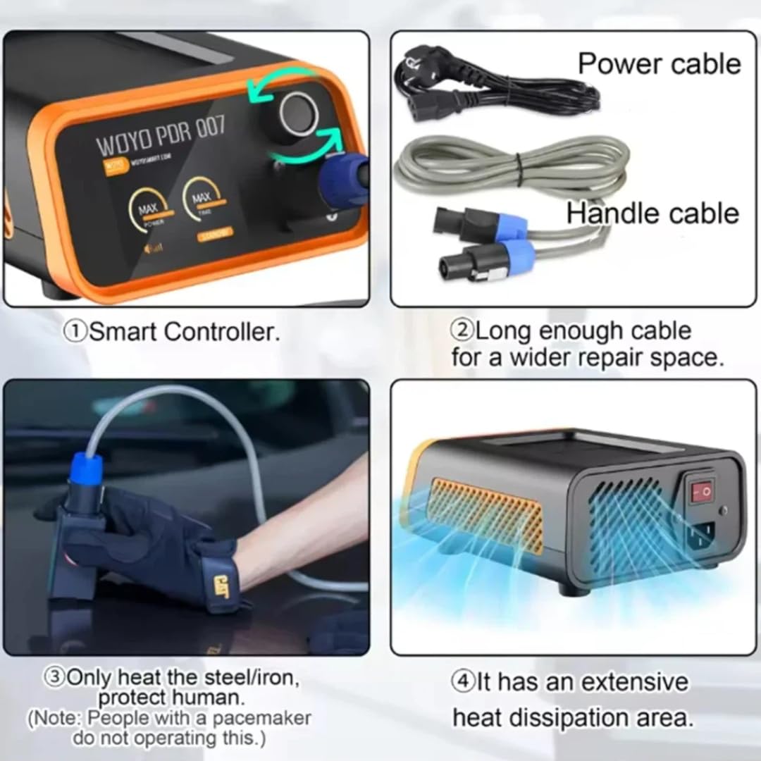 Led Paintless Dent Repair Tool z uchwytem naprawczym nagrzewnica indukcyjna auto karoseria zestaw do usuwania wgnieceń samochodowych akcesoria