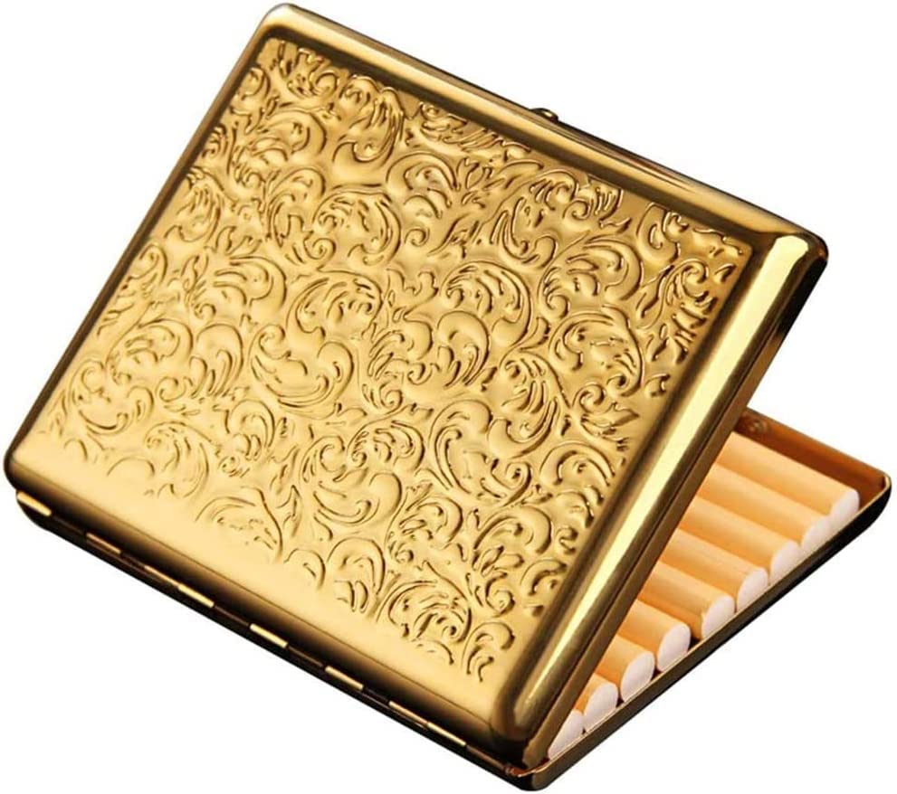 Portasigarette Metallico Vintage - Per 10-12 Sigarette Da 85mm - Design Compatto E Elegante - Bronzo