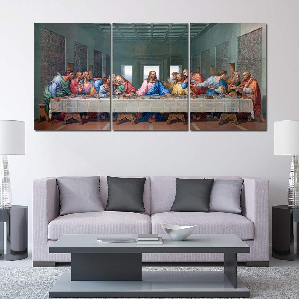 Tableau triptyque mural paysage moderne en 3 panneaux pour décoration de salon