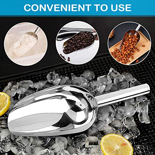 Stainless 6oz Ice Scoop + Ice Tongs Set, Multifunctional Food Coffee Sugar Candy Sweet Clip for Bar, Wedding, Parties, and Kitchen - Image 6