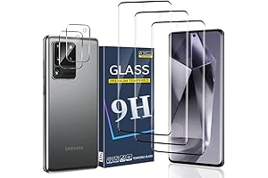(3+2 Pack) Galaxy S20 Ultra Glass Screen Protector, Camera Lens Protector