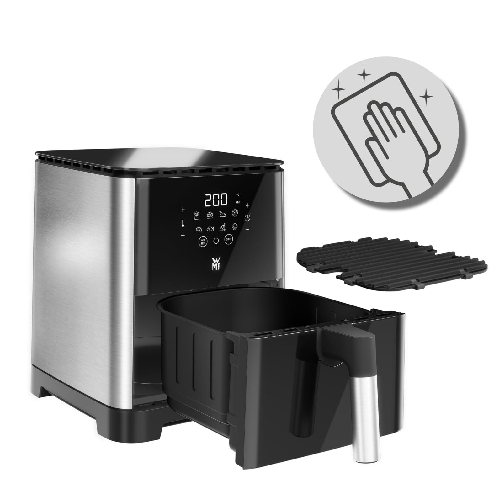 WMF Multi Tast Friggitrice ad Aria Calda, 1550 W, Capacità 1 kg, 8 Programmi Automatici, 99% di Olio in Meno, 5 Funzioni in 1, 4 l, nero : Amazon.it: ...