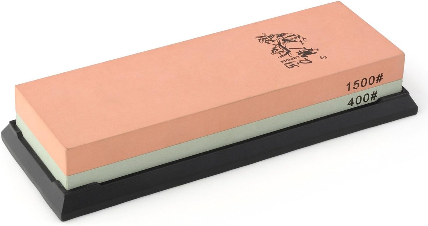 ANG TAIDEA 400/1500 Grit Combination Corundum Whetstone Knife Sharpening Stone / Double-Sided