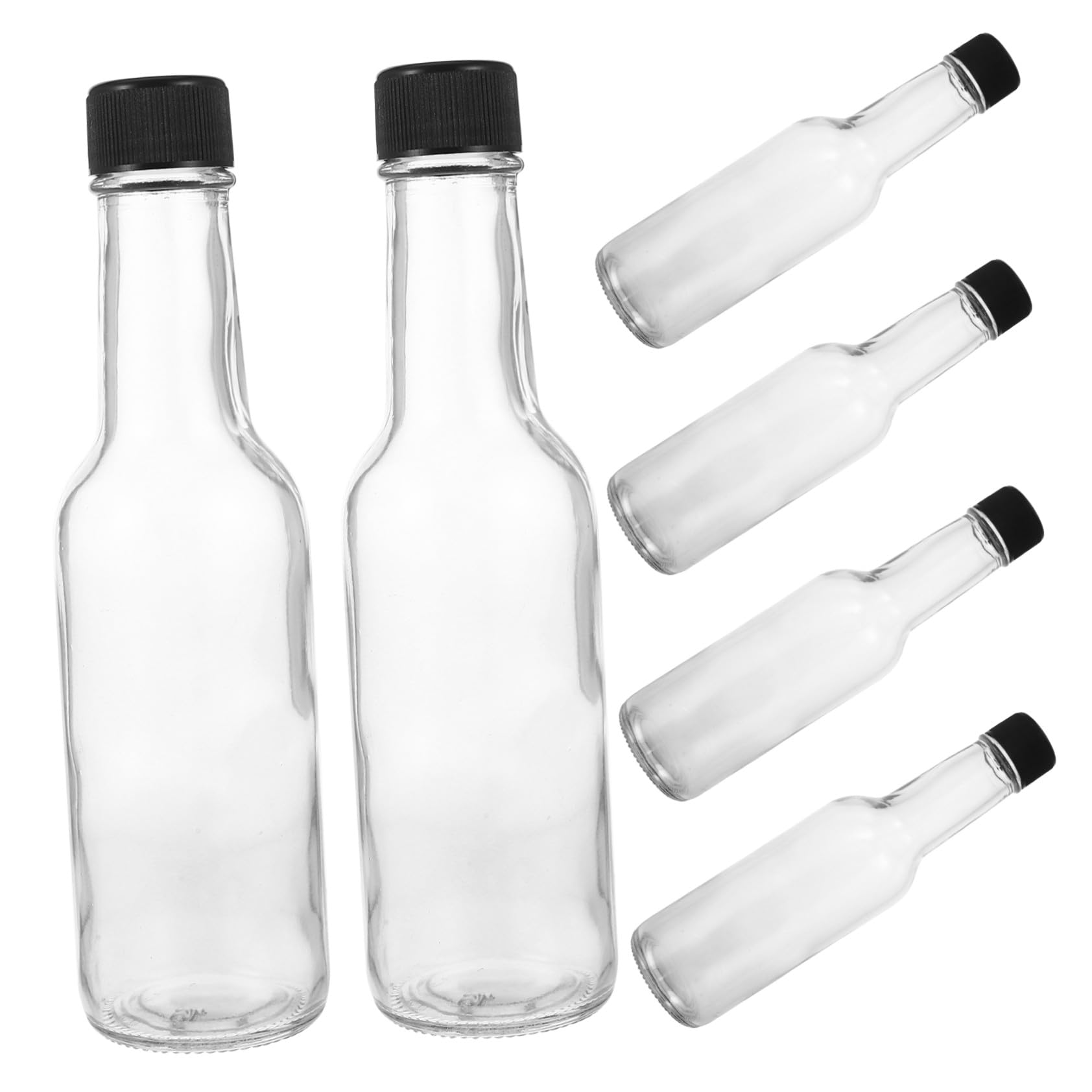 6pezzi Bottiglie in Vetro per Salse Aceto Salsa di Soia e Ketchup Dispenser per Condimenti Contenitori per Conservazione di Alimenti