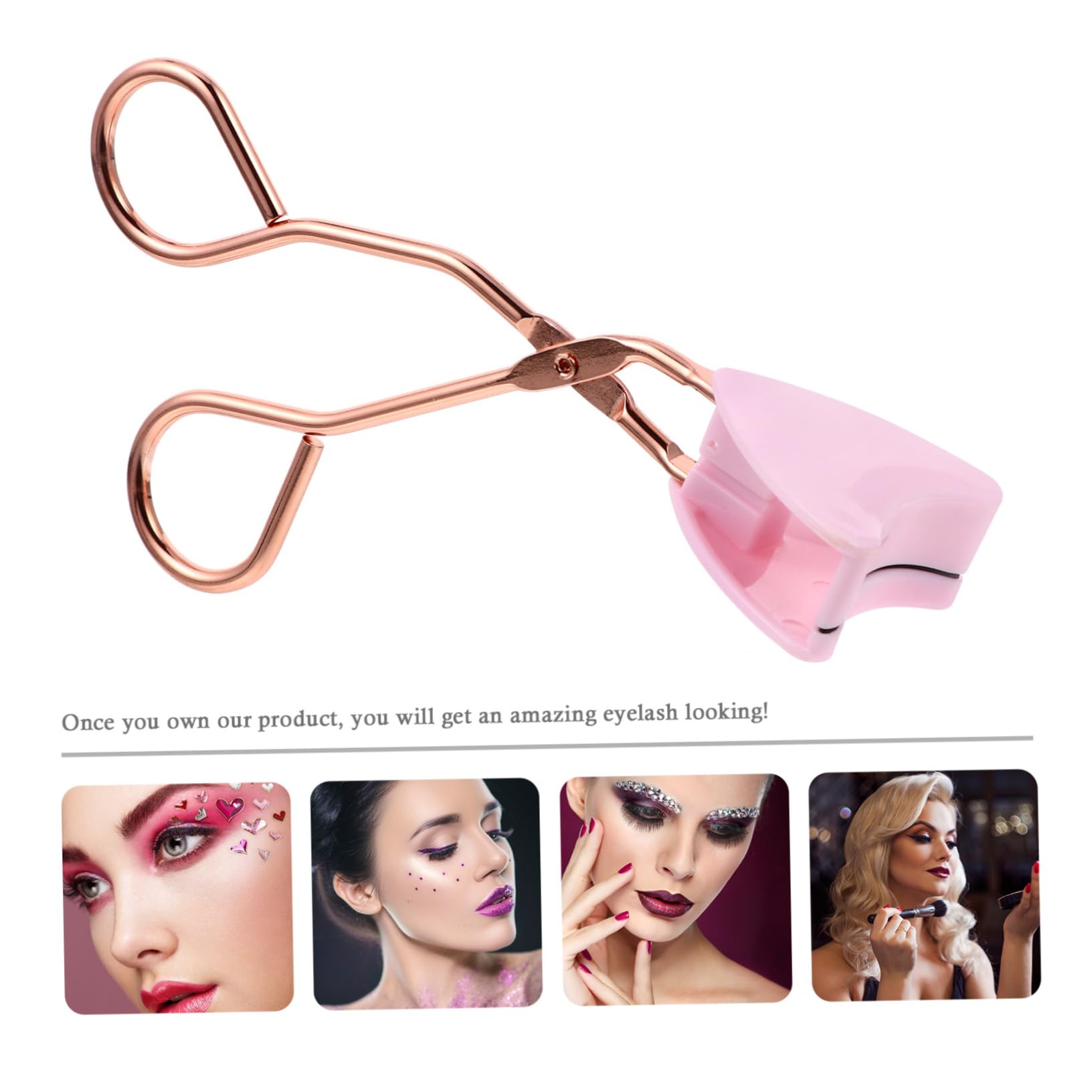 Baluue False Lash Applicator Magnetic Eyelash Curler Professional Kit Stainless Steel No-Slip Grip Long-Lasting Curl
