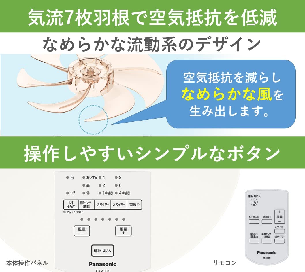 Amazon | 【2023年発売】パナソニック 扇風機 リビング 風量7段階切替 