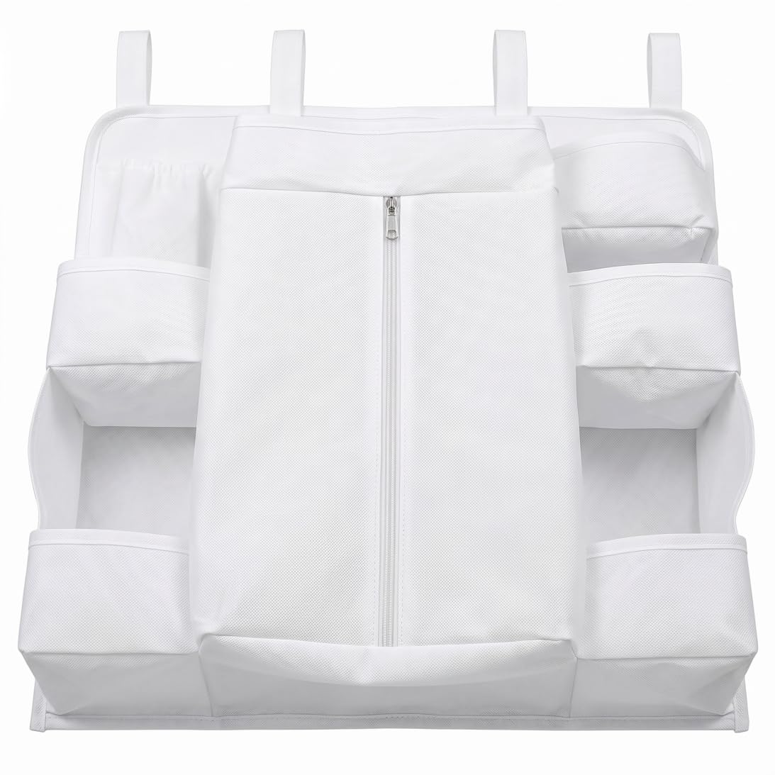 Ngbbby Hanging Diaper Caddy for Changing Table & Crib, Sturdy Baby Diaper Caddy Organizer with Multiple Pockets Light Gray