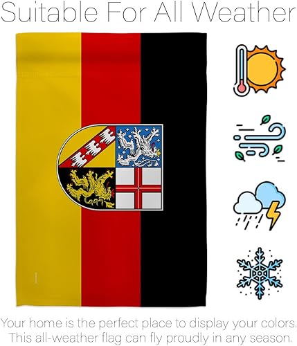 Miniatura 6 de Americana Home & Garden Bandera de jardín de Saarland, Estados de Alemania, territorio de Europa Central, historia antigua, país, área particular,