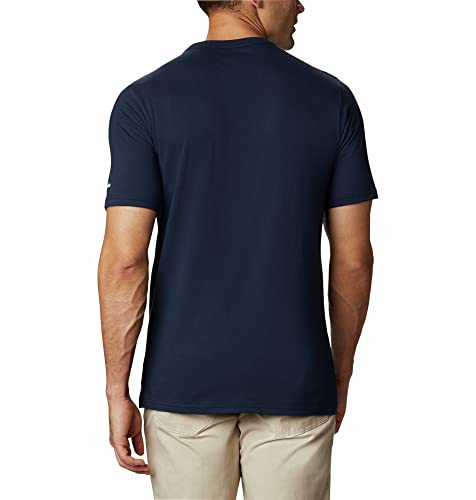 Columbia Herren CSC Basic Logo Short Sleeve Kurzarm Outdoor Wanderhemd, Collegiate Navy, White, L EU