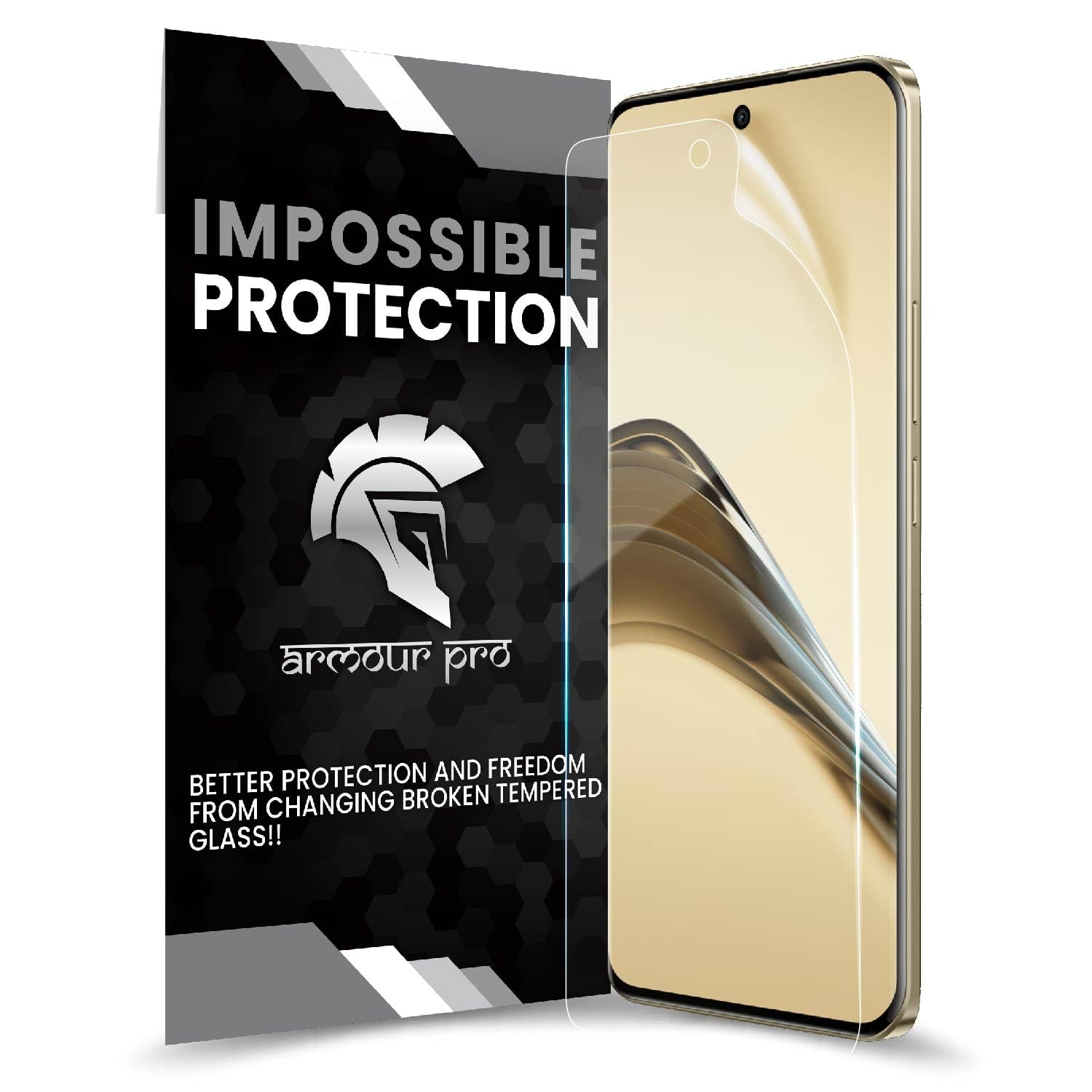 ArmourPro Screen Protector for Realme 13 Pro Plus 5G | Crystal Clear 4 Layer Nano Fiber Unbreakable Membrane Protection, Case Friendly Full Edge to Edge Screen Coverage & Installation Kit (B0DCFGJR7L) Amazon Price History, Amazon Price Tracker