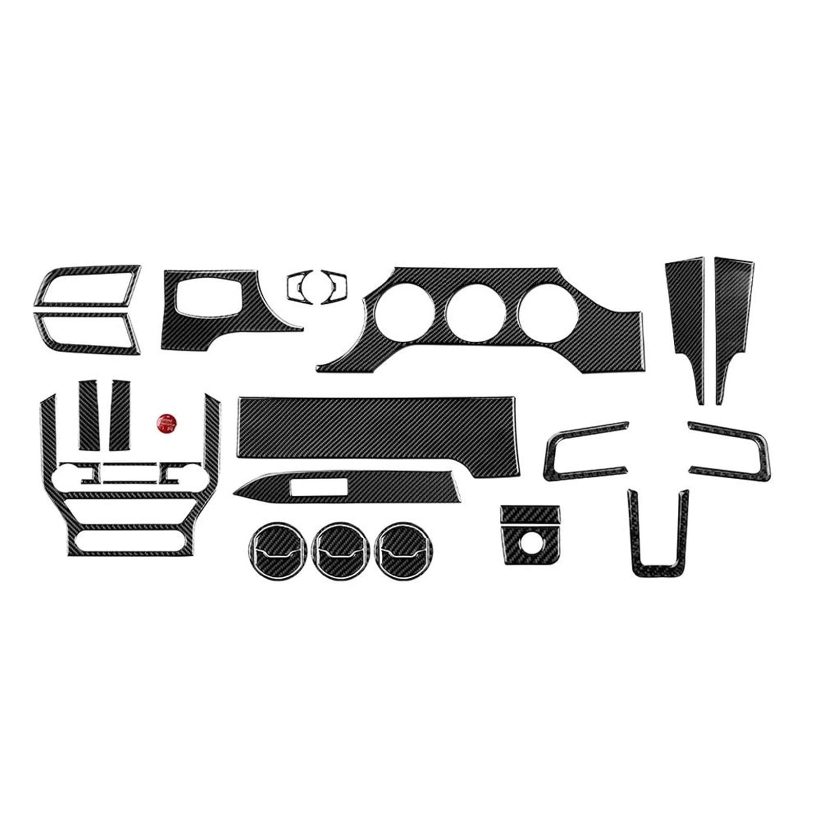 Autocollant en fiber carbone pour habitacle Ford Mustang personnalisation esthétique sur route