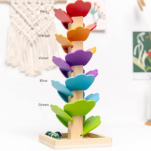 Miniatura 2 de Kit de columpio de música arco iris torre de hoja de educación temprana bloques de juego de bolas rodantes bola de torre de caída juguetes y juegos