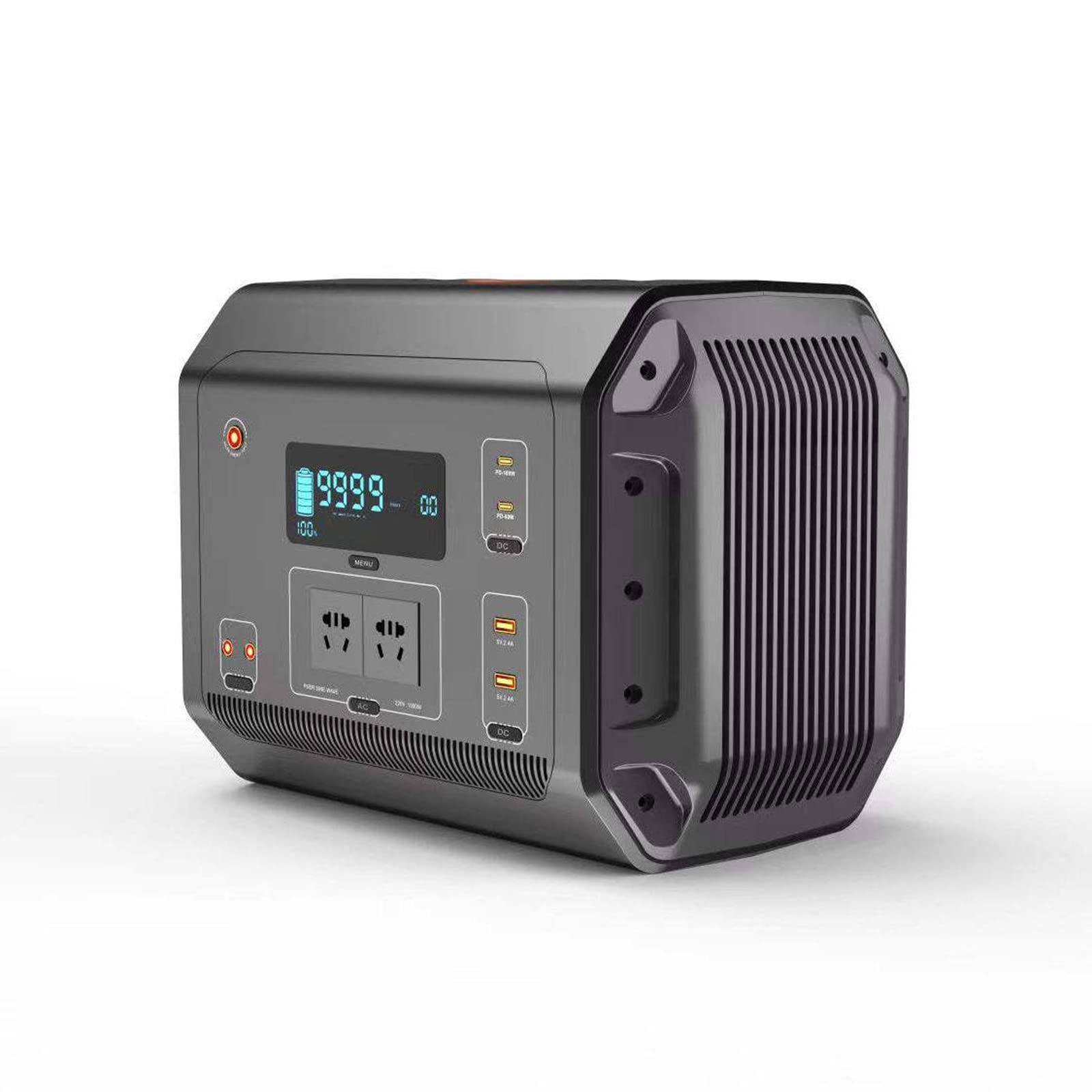 Estación de energía de Almacenamiento de energía de 1200 W, Emergencia, Camping, Pesca, Camping, Fuente de alimentación móvil portátil para el hogar,A
