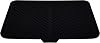 Luxet Silicone Dish Drying Mat with Built-in Drain Lip - Hygienic Drying Pad - Sturdy Compact Easy to Clean Tray Protects Surfaces Prevents Water Build Up - 23 X 17 (Black)